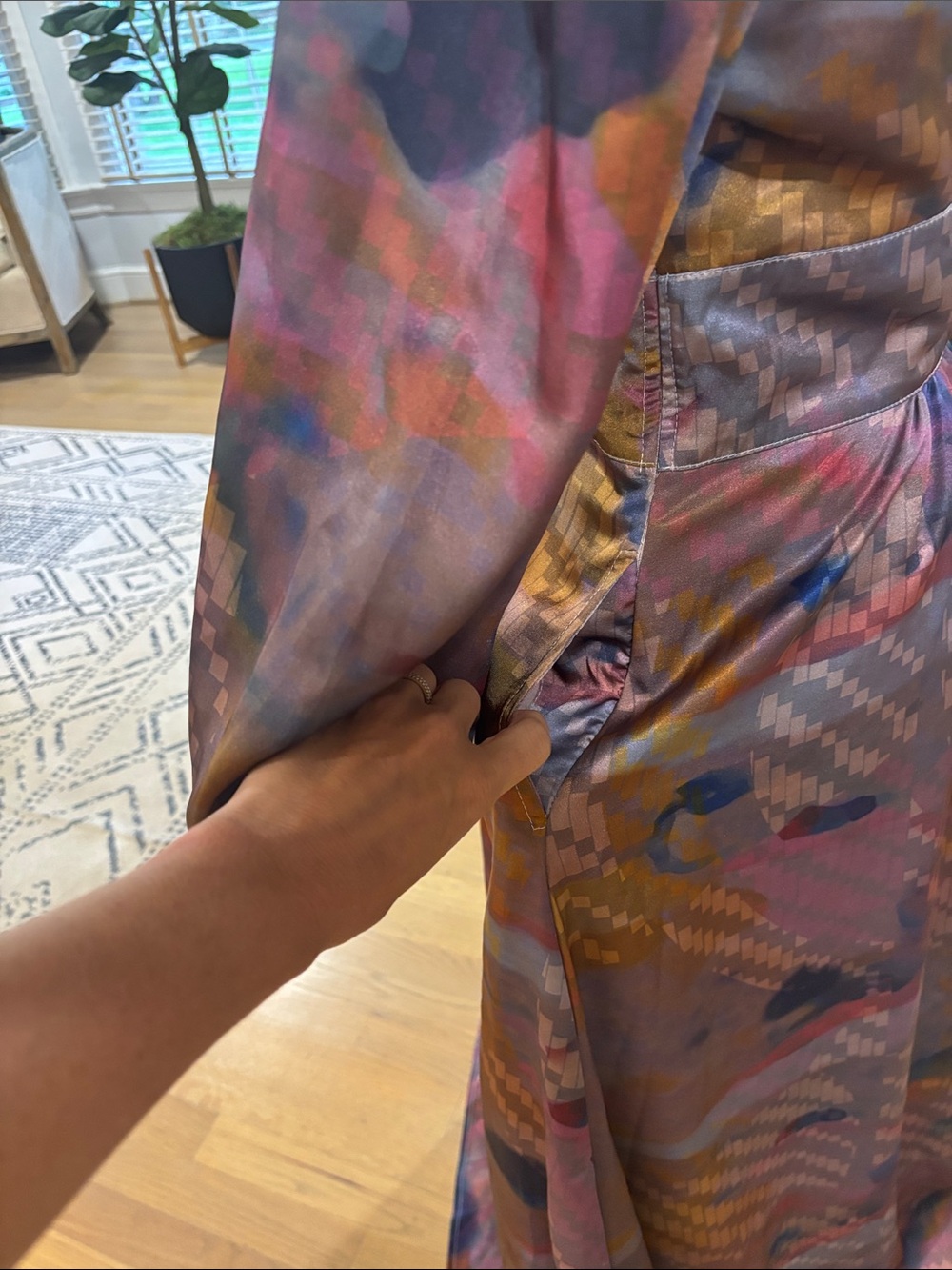 Wayward Fancies Watercolor Maxi Dress - Picture 3 of 6